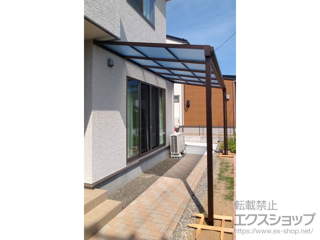 宮城県仙台市ののテラス屋根 ソラリア F型 テラスタイプ 単体 積雪〜20cm対応 施工例