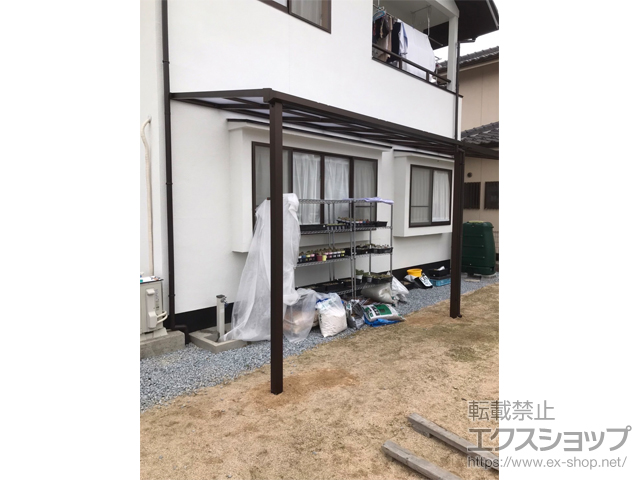 広島県広島市ののテラス屋根 ソラリア F型 テラスタイプ 連棟 積雪〜20cm対応 施工例
