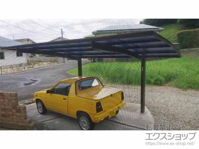 大分県杵築市ののカーポート プレシオスポート 積雪〜20cm対応＋水平式物干しセット 施工例