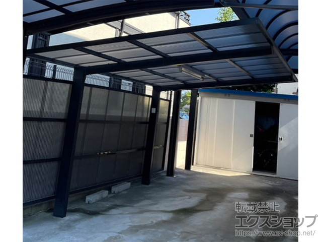 大阪府茨木市ののカーポート プレシオスポート 積雪〜20cm対応 施工例