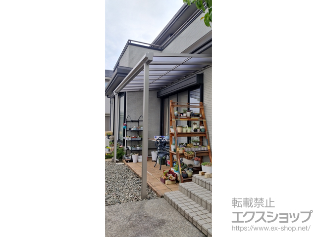 滋賀県高島市ののテラス屋根 ソラリア F型 1500 テラスタイプ 単体　積雪〜50cm対応 施工例