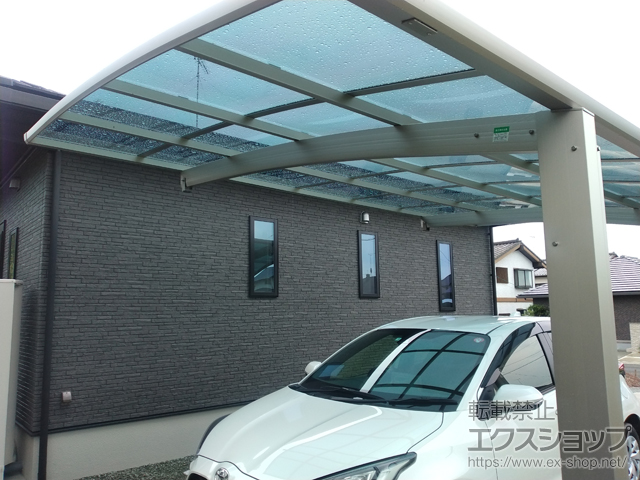 熊本県玉名郡長洲町ののカーポート アリュースZ 積雪〜25cm対応＋着脱式サポート 施工例