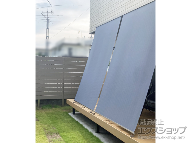 東京都多摩市ののオーニング・日よけ スタイルシェード 壁付 デッキ固定タイプ 施工例