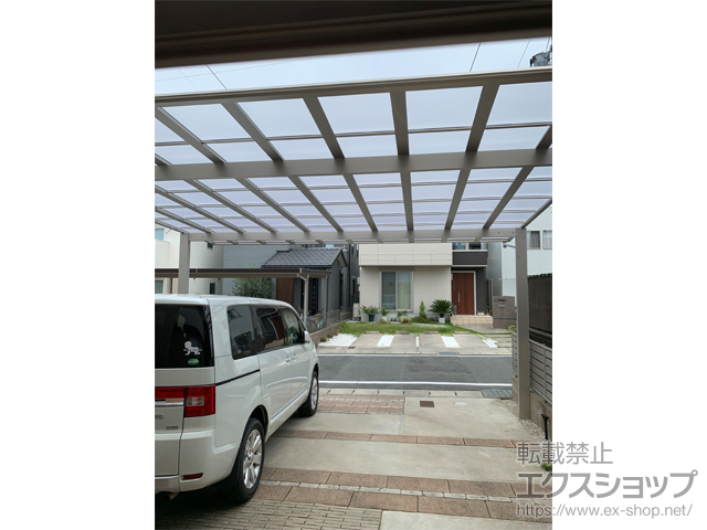 愛知県豊川市ののカーポート エフルージュ ツイン FIRST 積雪〜20cm対応 施工例
