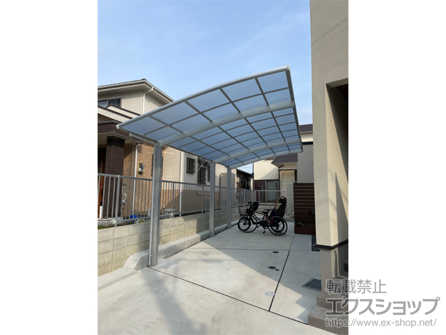 福岡県福岡市ののカーポート ネスカR (ラウンドスタイル) 延長 積雪〜20cm対応 施工例