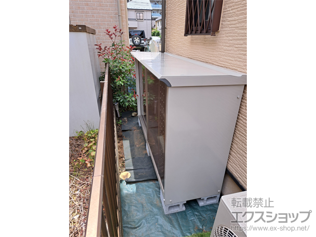 東京都小平市のの物置・屋外倉庫 グランプレステージジャンプ 1879×530×1100 GP-195D-F-CB 施工例