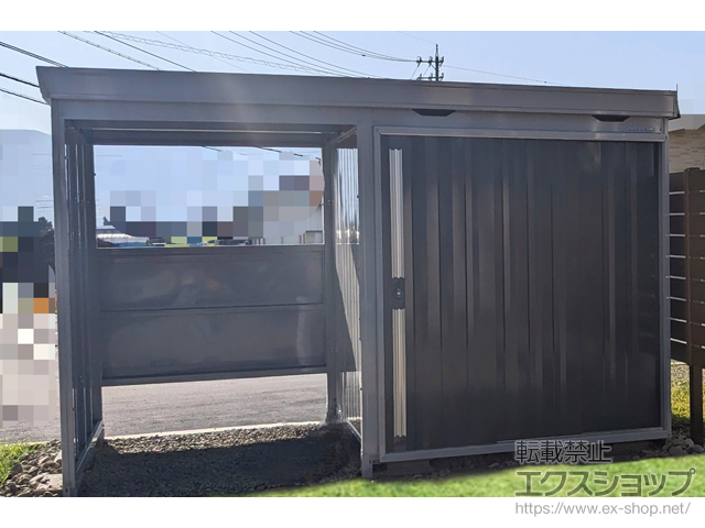 長野県松本市のの物置・屋外倉庫 FORTAウィズ一般型 3320×1790×2085 右扉タイプ（FW-15K+1818S） FW-15K+1818S　色：CG 施工例