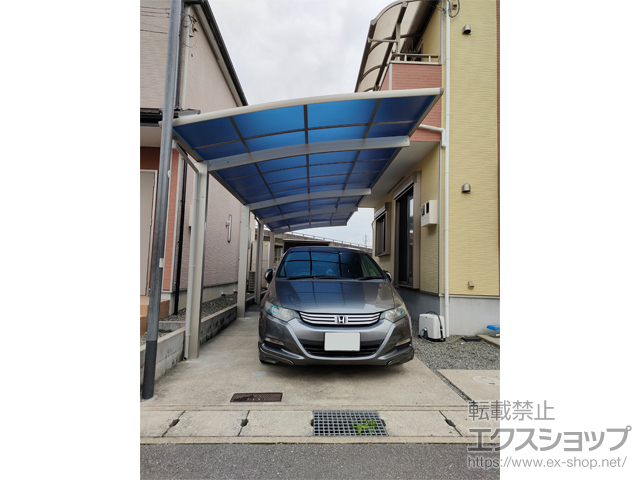 兵庫県姫路市ののカーポート プレシオスポート 縦連棟 積雪〜20cm対応 施工例