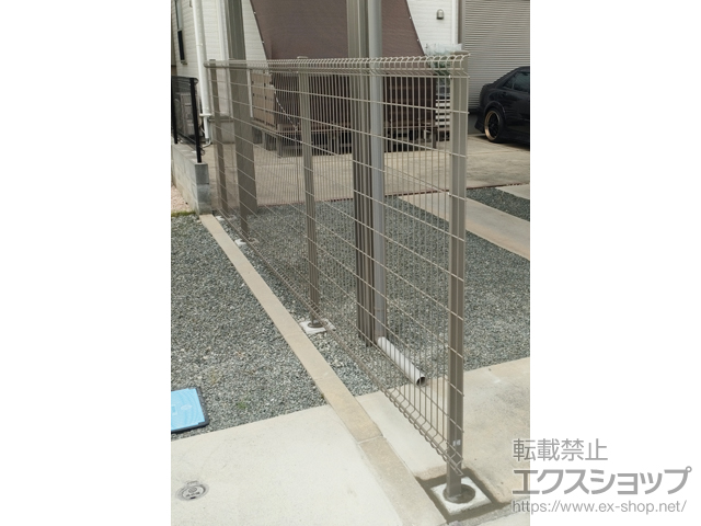 福岡県柳川市ののフェンス・柵 ハイグリッドフェンスN8型 高尺タイプ フリーポール 施工例