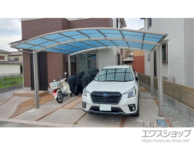 兵庫県加古川市のYKKAPのカーポート アリュース ツイン　積雪～20cm対応 施工例