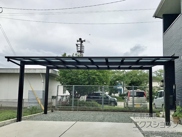 佐賀県鳥栖市ののカーポート エフルージュ ツイン FIRST 積雪〜20cm対応 施工例