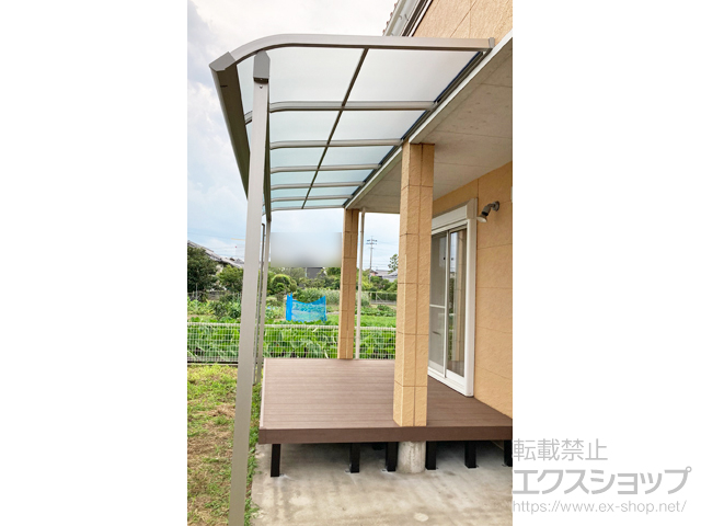 愛知県弥富市ののテラス屋根 ソラリア R型 テラスタイプ 単体 積雪〜20cm対応 施工例