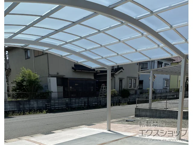 兵庫県揖保郡太子町のYKKAPのカーポート アリュース ツイン 積雪〜20cm対応 施工例