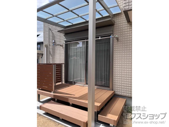 愛知県豊田市のYKKAPのテラス屋根 レセパ Lタイプ 独立タイプ 積雪～20cm対応 施工例
