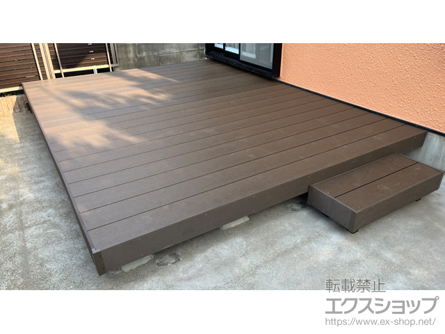 愛知県名古屋市ののウッドデッキ 樹ら楽ステージ＋独立ステップ 施工例