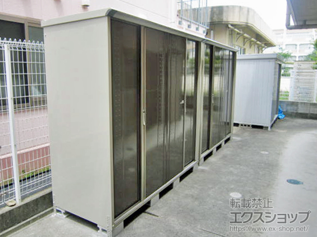 大阪府池田市のの物置・屋外倉庫 グランプレステージジャンプ 2247×900×2100 GP-229H-F-CB 施工例