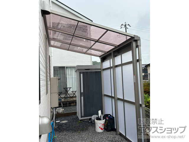 栃木県鹿沼市ののストックヤード スピーネストックヤードF型 パネルタイプ スクリーン仕様 施工例