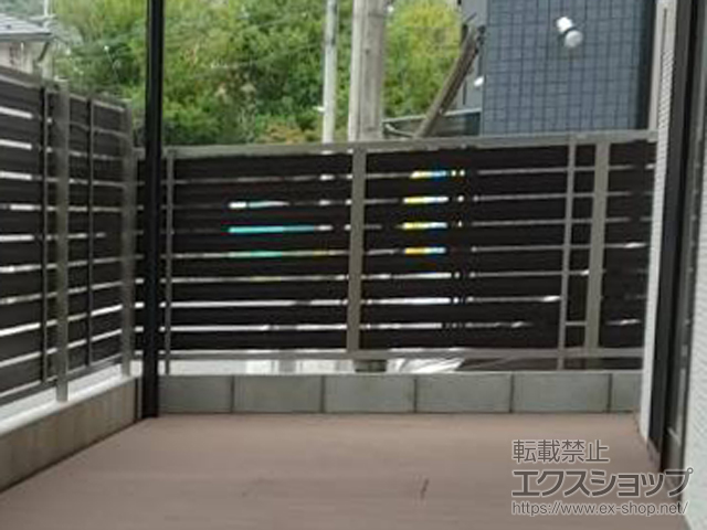 広島県広島市ののフェンス・柵 モクハイフェンス フリーポールタイプ 施工例