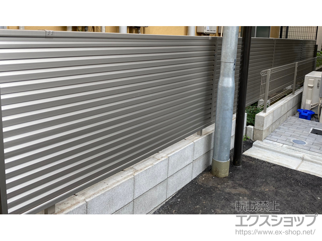 東京都豊島区ののフェンス・柵 ミエーネフェンス 目隠しルーバータイプ 自由柱施工 施工例