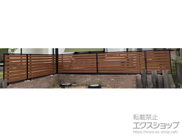 奈良県吉野郡大淀町のValue Selectのフェンス・柵・塀 モクアルフェンス 横板タイプ　自由柱施工 施工例