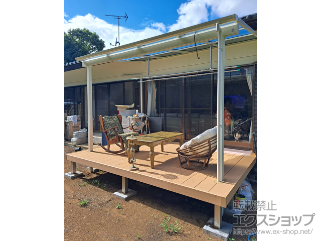 茨城県稲敷市ののウッドデッキ リウッドデッキ 200 施工例