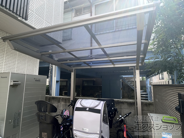 東京都杉並区ののサイクルポート・駐輪場 ネスカFミニ (フラットスタイル) 積雪〜20cm対応 施工例