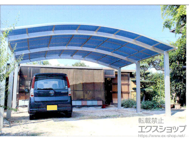 長野県上田市ののカーポート アリュース ツイン 1500タイプ 積雪〜50cm対応 施工例