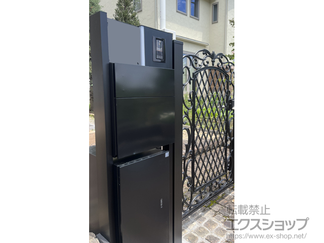 宮城県仙台市のの機能門柱・ポスト ファンクションユニット ウィルモダン+宅配ボックスKL メーカーカタログ組み合わせ例-13 施工例