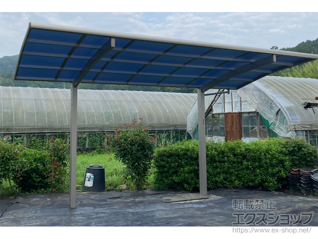 岡山県赤磐市ののカーポート プレシオスポート 積雪〜20cm対応 施工例
