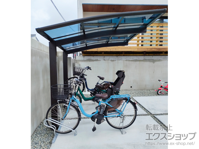 大阪府豊中市ののサイクルポート・駐輪場 プレシオスポート ミニ 積雪〜20cm対応＋サイクルキーパー スチール製 施工例