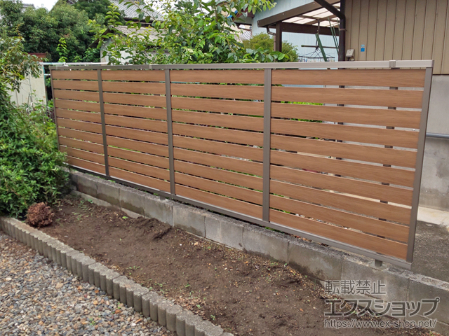 岐阜県岐阜市ののフェンス・柵 モクハイフェンス フリーポールタイプ 施工例