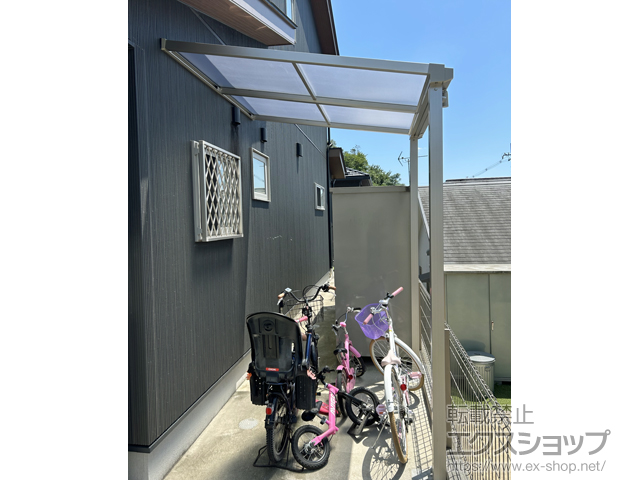 千葉県四街道市ののテラス屋根 プレシオステラスII F型 テラスタイプ 単体 積雪〜20cm対応 施工例