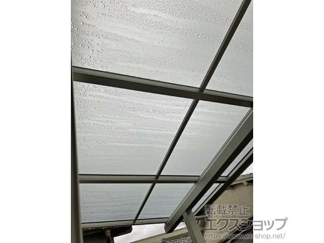 大阪府寝屋川市ののバルコニー・ベランダ屋根 ソラリア F型 屋根タイプ 単体 積雪〜20cm対応 施工例