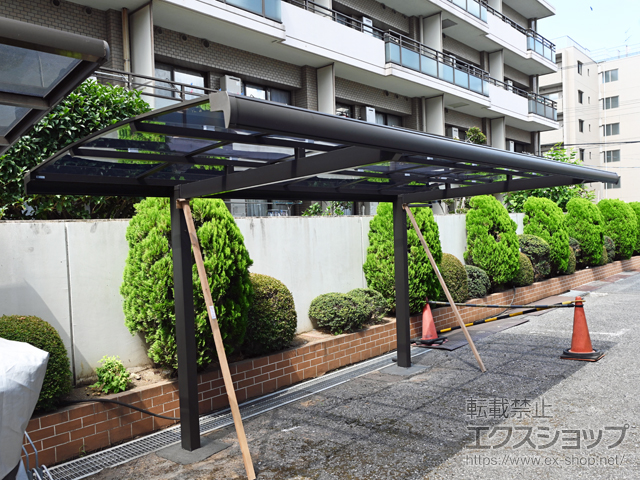 東京都葛飾区ののサイクルポート・駐輪場 フーゴAミニ (アーチスタイル) 積雪〜20cm対応 施工例