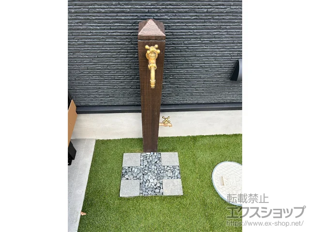 神奈川県横浜市のニッコーエクステリアのウッドデッキ 立水栓ユニット モ・エットL 施工例