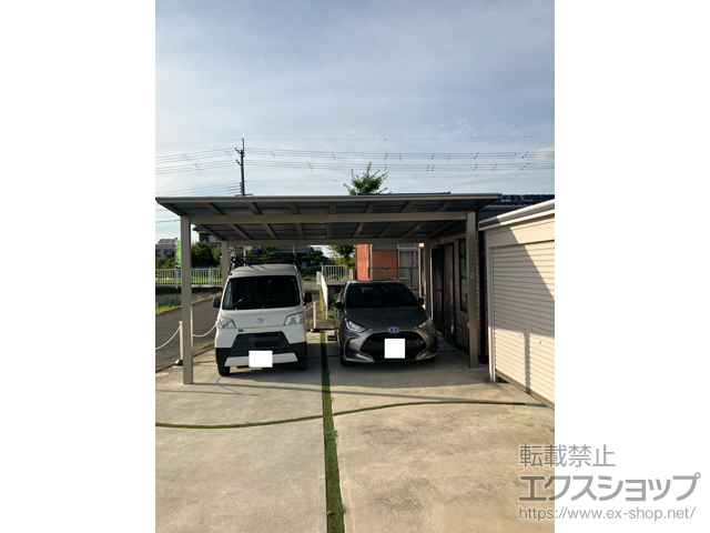 奈良県生駒郡安堵町ののカーポート ソリッドポート ワイド 積雪〜20cm対応 施工例