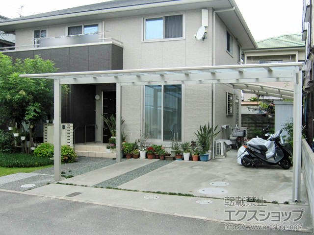愛媛県松山市ののカーポート エフルージュ ツイン FIRST 積雪〜20cm対応 施工例