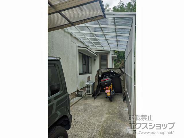 福岡県北九州市ののストックヤード オイトック 波板囲い 基本タイプ 連棟 積雪〜20ｃｍ対応 施工例