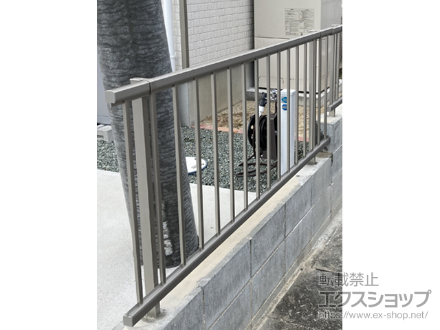 佐賀県佐賀市ののフェンス・柵 ミエッタフェンス 防犯たて格子タイプ　自由柱施工 施工例