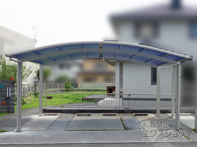 栃木県那須塩原市ののカーポート プレシオスポート ワイド 積雪〜20cm対応 施工例