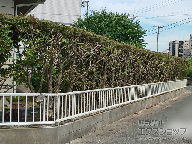 山口県下関市ののフェンス・柵 ミエッタフェンス 防犯たて格子タイプ 自由柱施工 施工例