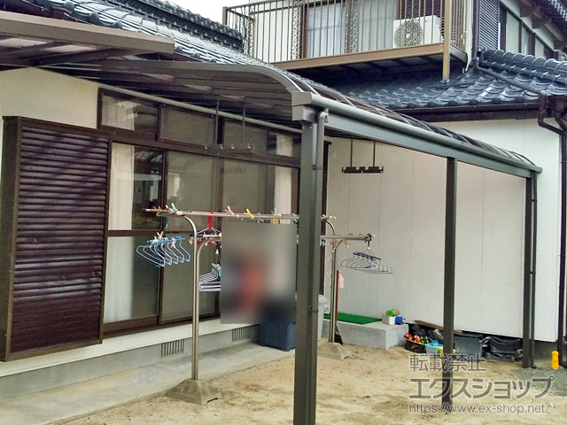 熊本県天草市ののテラス屋根 スピーネ R型 テラスタイプ 連棟 積雪〜20cm対応 施工例