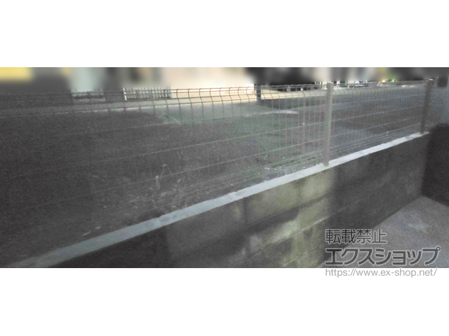 徳島県徳島市ののフェンス・柵 ハイグリッドフェンスN8型　フリーポールタイプ 施工例
