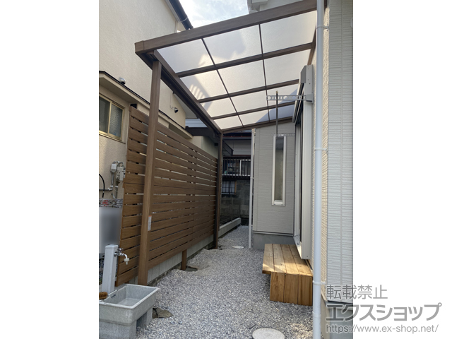 東京都八王子市ののテラス屋根 シュエット テラスタイプ 単体 積雪〜20cm対応 施工例