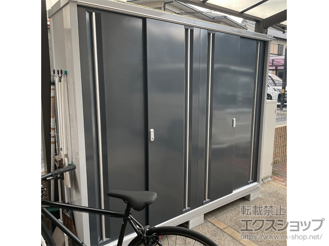 大阪府松原市のの物置・屋外倉庫 シンプリー 一般型 2160×615×1903（MJX-216E） MJX-216E-CG 施工例