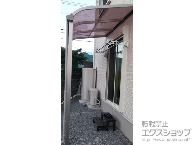 福岡県福岡市ののテラス屋根、フェンス・柵・塀 ソラリア R型 テラスタイプ 単体 積雪～20cm対応 施工例