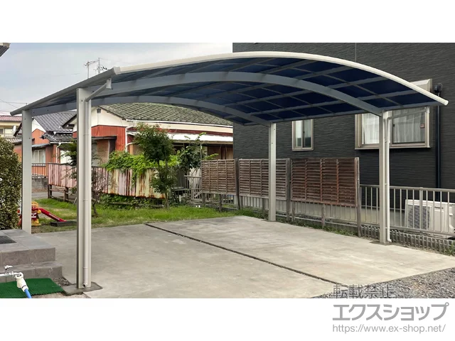 茨城県水戸市のYKKAPのカーポート アリュース ツイン　積雪～20cm対応 施工例