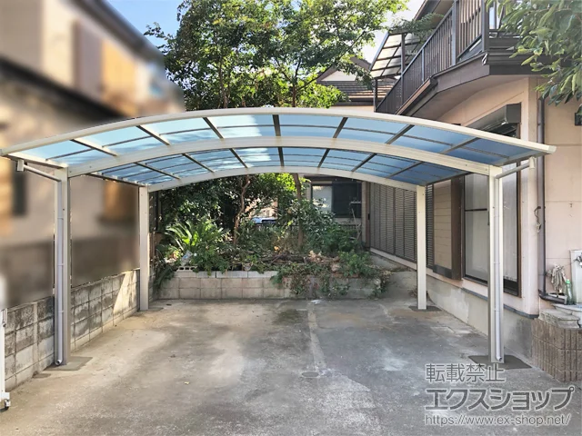 埼玉県川越市のYKKAPのカーポート アリュース ツイン　積雪～20cm対応 施工例