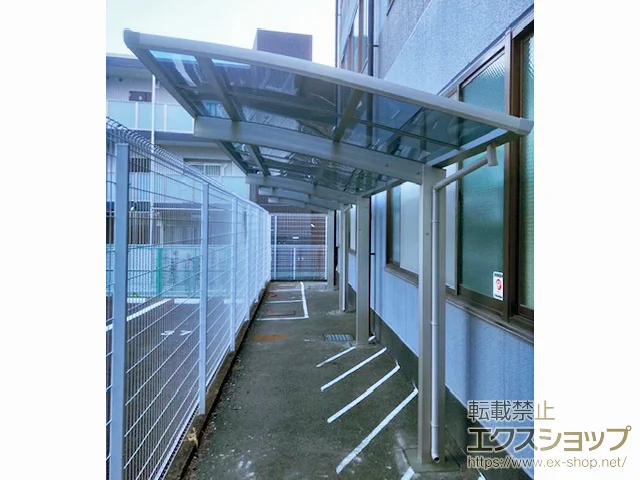 神奈川県川崎市のYKKAPのサイクルポート・自転車置き場 アリュースミニ 縦連棟積雪～20cm対応 施工例