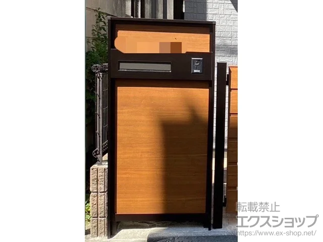 神奈川県川崎市のYKKAPのポスト・門柱・宅配ボックス ルシアスウォール HF01型 W08 施工例